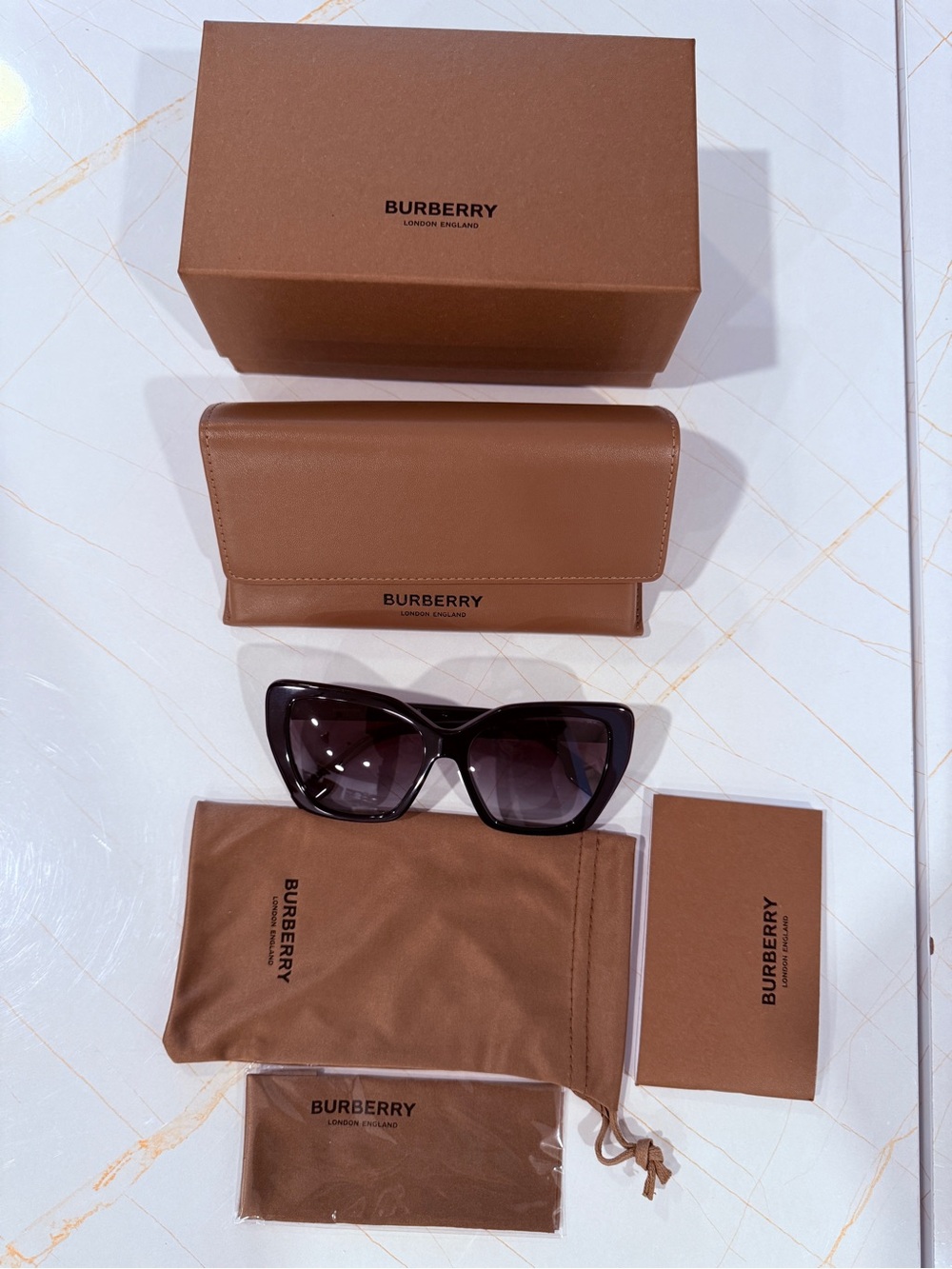 Burberry Black Sunglasses with Accessories